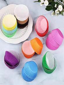 100/300/1000pcs White Cupcake Liners, Paper Cup Muffin Box, Cupcake Baking Tart Tray, Cake Molds, Baking Decorating Tool, Kitchen Accessories, Christmas Party Gifts - Baking Paper Tray - View 3