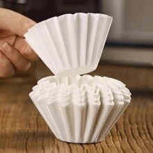 WICK AND HIS PETS Wood Fiber Elegance - 50pcs Cake Coffee Filters, Non-Odor, Fine Filtering - Elevate Your Coffee Experience Back To School