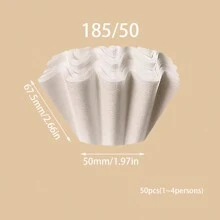 WICK AND HIS PETS Wood Fiber Elegance - 50pcs Cake Coffee Filters, Non-Odor, Fine Filtering - Elevate Your Coffee Experience Back To School