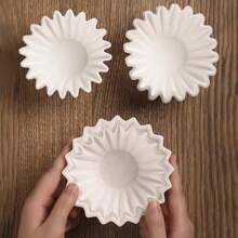 WICK AND HIS PETS Wood Fiber Elegance - 50pcs Cake Coffee Filters, Non-Odor, Fine Filtering - Elevate Your Coffee Experience Back To School