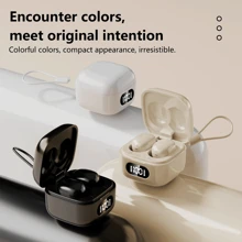 Portable Mini Earphones, 5.3, Fingerprint Touch, Cute Design - Black - View 3