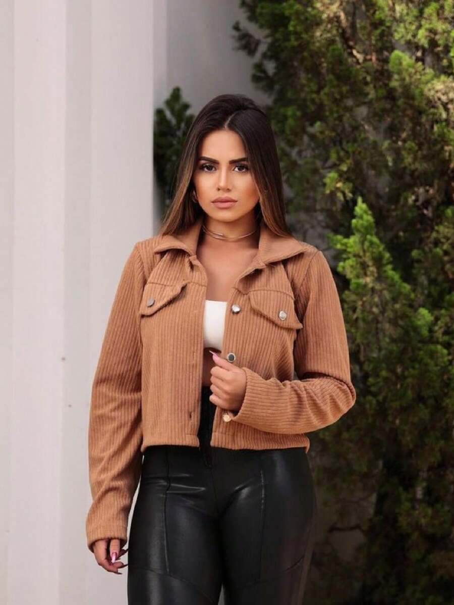 Women Jackets - 卡其色 - 查看 1