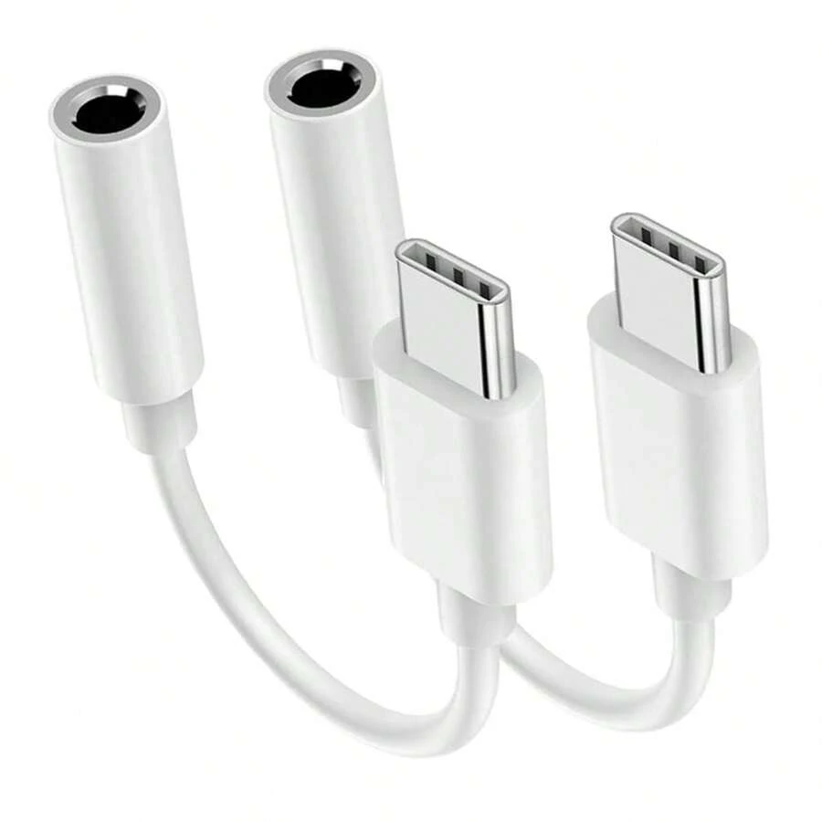 Usb C To 3.5mm Audio Aux Jack Adapter With Cable, Compatible With Iphone 15 Pro Max/15 Pro/15 Plus/15/Samsung S24/S23/S22/S21 Ultra Plus/Huawei Series - Black - View 1