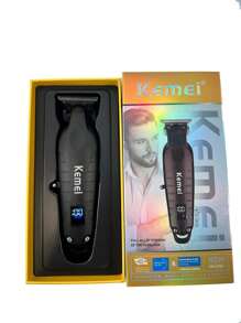 Kemei Kemei Brand  Metal Body New Hair Clipper Professional Electric 0mm Zero Gapped Carving Clipper For Men Cordless Rechargeable Metal  Powerful Hair Trimmer WIth LCD Display Cutting Machine Good Quality KM-2293