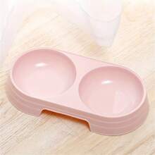 PETSIN 1 pieza Tazón de agua/comida protector para el cuello de mascota de gato, tazón de 4 patas de color macaron de plástico