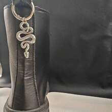 2 Piezas / Set Hebillas De Zapatos Con Colgantes En Forma De Serpiente De Estilo Punk Para Decoraciones De Zapatos De Bricolaje - Plateado - Ver 3