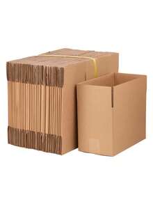 25 Cajas de Cartón Corrugado para Envíos - Tres Tamaños Disponibles | Resistencia 23 ECT - Camel - Ver 6