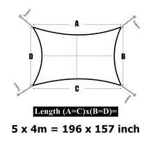 1 Set Large Rectangular Sun Shade Sail, Waterproof, 98% UV Protection, Suitable For Patio, Garden, Swimming Pool, Outdoor Camping, With Installation Steel Cable - Light Yellow - View 2