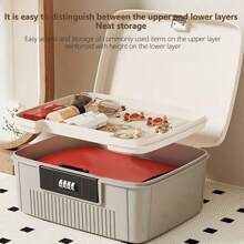 1 Miếng Có thể khóa Hộp trữ Đối với Nhà  , Cá nhân Tài liệu , Ô tô Mật khẩu Và Ngăn ngừa Mở  , Thích hợp Đối với Phòng ngủ , Phòng khách , Văn phòng , Và Ký túc xá , Thiết yếu Lưu trữ Mặt hàng Đối với Vật dụng trong nhà Và Làm Việc - Nhiều màu - Xem 5