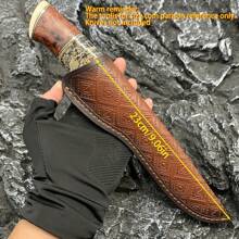 Funda De Cuero Universal De Gran Tamaño Para Cuchillo (cuchillo No Incluido) - Marrón - Ver 1