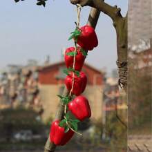 1pc Artificial Fake Decorative Fruit Lifelike Foam Dish Onion Garlic Corn Red Pepper Kitchen Decoration For Chinese Style