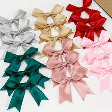 Pink & White Satin Ribbon Bows – Charming Decor For Weddings, Holidays, & DIY Crafts" - White - View 8