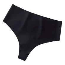 4 High-Waisted Thong Panties, Comfortable, Seamless, 9 Cm, Premium Laser Cut Waistband, Shaping, Non-Marking - 彩色 - 查看 7