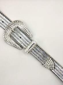 Women Belts - 銀色 - 查看 6