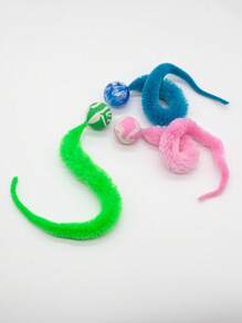 Elastic Ball Caterpillar Shaped Cat Toy For Self-Entertainment