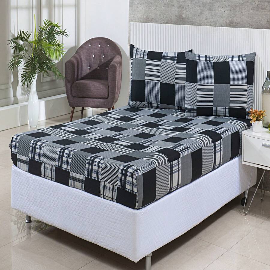 Sheet Sets With Pillowcases - 黑色 - 查看 1