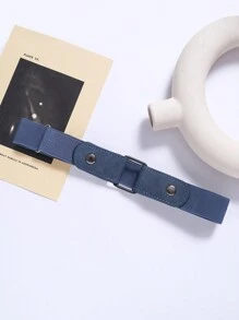 1PC Latest Invisible Belt Neutral Joker PU Leather Slouchy Elastic Belt Is Suitable For Daily Wear Summer, School Fall, Autumn, Halloween - Color - View 7