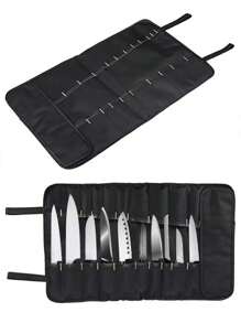 1pc Knife Storage Bag Portable Storage Bag, Canvas-Free Outdoor Portable Reel Picnic Bag Chef Knife Kit Chef Knife Kit Picnic Bag Knife Storage Bag, Large Capacity Roll Portable Storage Bag Chef Kit Oriental And Western Food Chef Knife Storage Bag Waterproof Storage Bag Multifunctional Knife And Fork Storage Bag Portable Storage Bag, Camping Props Storage Bag