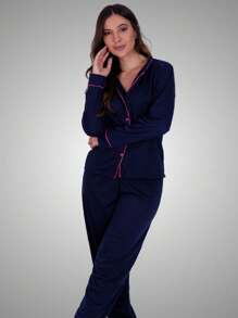 Maternity Sleepwear - Màu xanh hải quân - Xem 4