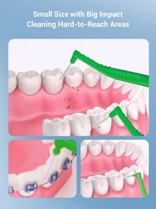 5pcs Interdental Brush, Orthodontic Floss Picks, Soft Bristle Toothbrush, Teeth Cleaning Tools, For Cavities And Gum Disease - Multicolor - View 2