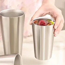 A Stainless Steel Double-Insulated Anti-Scalding And Durable Water Cup, Simple Design, Practical And Stylish, Multiple Capacity Options, Suitable For Use In Family And Self-Service Restaurants, Can Be Used As Cold Drink Cup, Water Cup, Milk Tea Cup Or Coffee Cup, Etc.