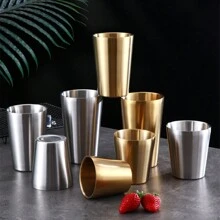 A Stainless Steel Double-Insulated Anti-Scalding And Durable Water Cup, Simple Design, Practical And Stylish, Multiple Capacity Options, Suitable For Use In Family And Self-Service Restaurants, Can Be Used As Cold Drink Cup, Water Cup, Milk Tea Cup Or Coffee Cup, Etc.