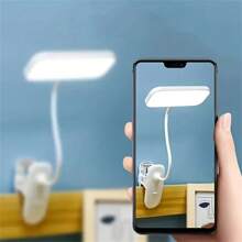 夾式閱讀燈，明亮的書桌燈適合閱讀，學習和辦公使用，配有LED燈 - 白色 - 查看 4