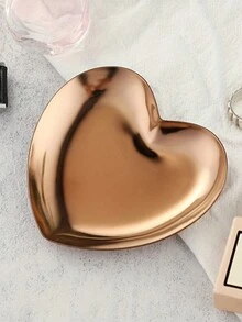 1 Miếng Thép không gỉ Khay trang sức , Creative Thiết kế trái tim Đồ trang sức Lưu trữ Trưng bày Cái mâm Đối với Nhà  , Trang trí Cái mâm Đối với Bản trang điểm , Trang trí Lưu trữ Cái mâm , Phòng tắm Phụ kiện , Đối với Trang điểm , Đồ trang sức , Nhỏ bé Đối tượng , Và Trang trí , Qủa tặng Đối với Ngày lễ Mẹ - Hồng - Xem 4
