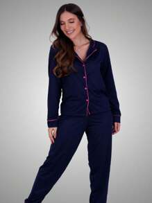 Maternity Sleepwear - Màu xanh hải quân - Xem 5