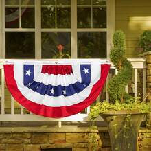 1 Miếng Người Mỹ Hình-quạt Lá cờ , Cờ Mỹ Ngày độc lập Buổi tiệc Xếp li Ngôi sao Sọc Lá cờ , Buổi tiệc Đồ trang trí - Nhiều màu - Xem 4