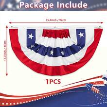 1 Miếng Người Mỹ Hình-quạt Lá cờ , Cờ Mỹ Ngày độc lập Buổi tiệc Xếp li Ngôi sao Sọc Lá cờ , Buổi tiệc Đồ trang trí - Nhiều màu - Xem 2