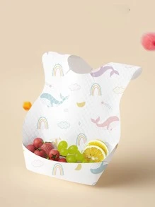 20pcs/Pack Disposable Waterproof Lightweight Baby Bibs, Ideal For Daily Use While Eating - White Specification 1 - View 3