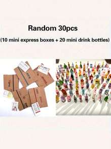 20-30 chiếc (Ngẫu nhiên) Chai thu nhỏ sáng tạo mới Đồ chơi giao hàng nhanh mini Đồ chơi trang trí bằng nhựa bất ngờ Đồ chơi nhỏ sáng tạo (Hộp chuyển phát nhanh mini 510 chiếc + Chai nhỏ 1520 chiếc) - Nhiều màu - Xem 14