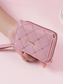 Women's Short Zipper Wallet With Embroidery Fashionable Multi Card Holder Clutch Coin Wristlet Wallet For Women Wallet Purse Wallet Small Wallet