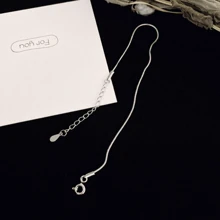 S925純銀超細蛇骨鏈手鍊,女性ins風格極簡設計適用於通勤、疊穿和多用途裝飾 - 杏色 - 查看 3