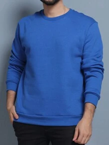Men Sweatshirts - 寶藍色 - 查看 2
