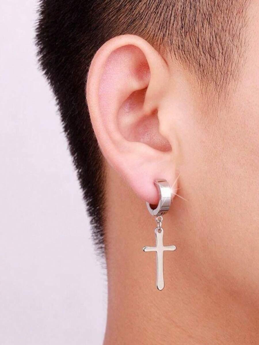 Men's Earrings - Bạc - Xem 1