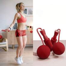 1 Set Of Red Jump Rope, Training Ropeless Skipping Rope For Fitness, Adjustable Weighted Cordless Jump Rope For Men Women Kids - Red - View 1
