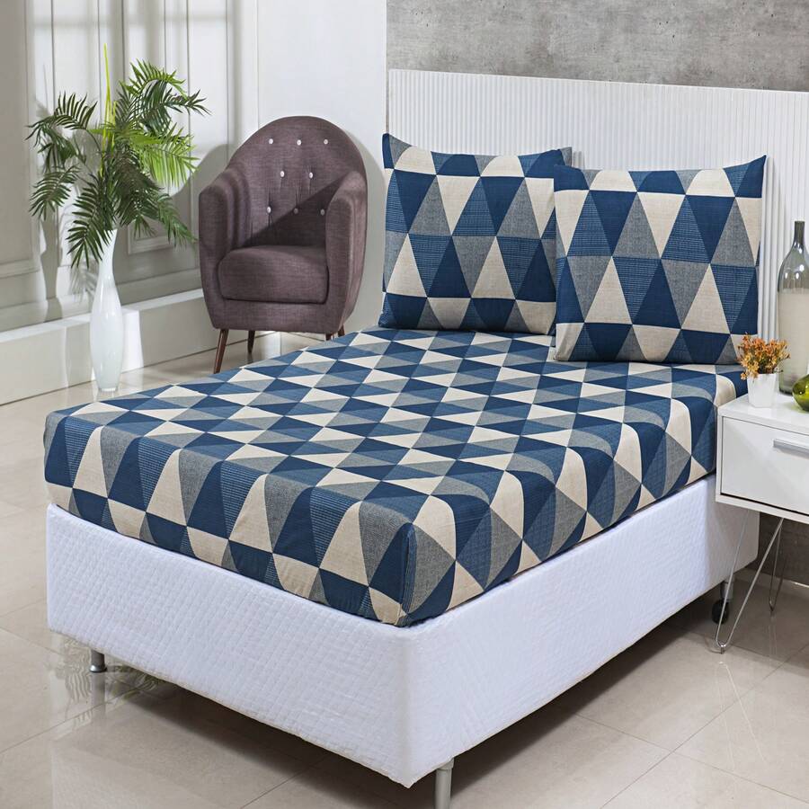 Sheet Sets With Pillowcases - 藍色 - 查看 1