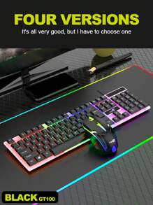 LDKai LED Backlit Illuminated Mechanical Gaming Keyboard And Mouse Set - White - View 6