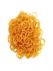 200/300/400pcs 10mm/0.39in Diameter Super Small Yellow Rubber Bands, High Elasticity, Mini Size Back To School