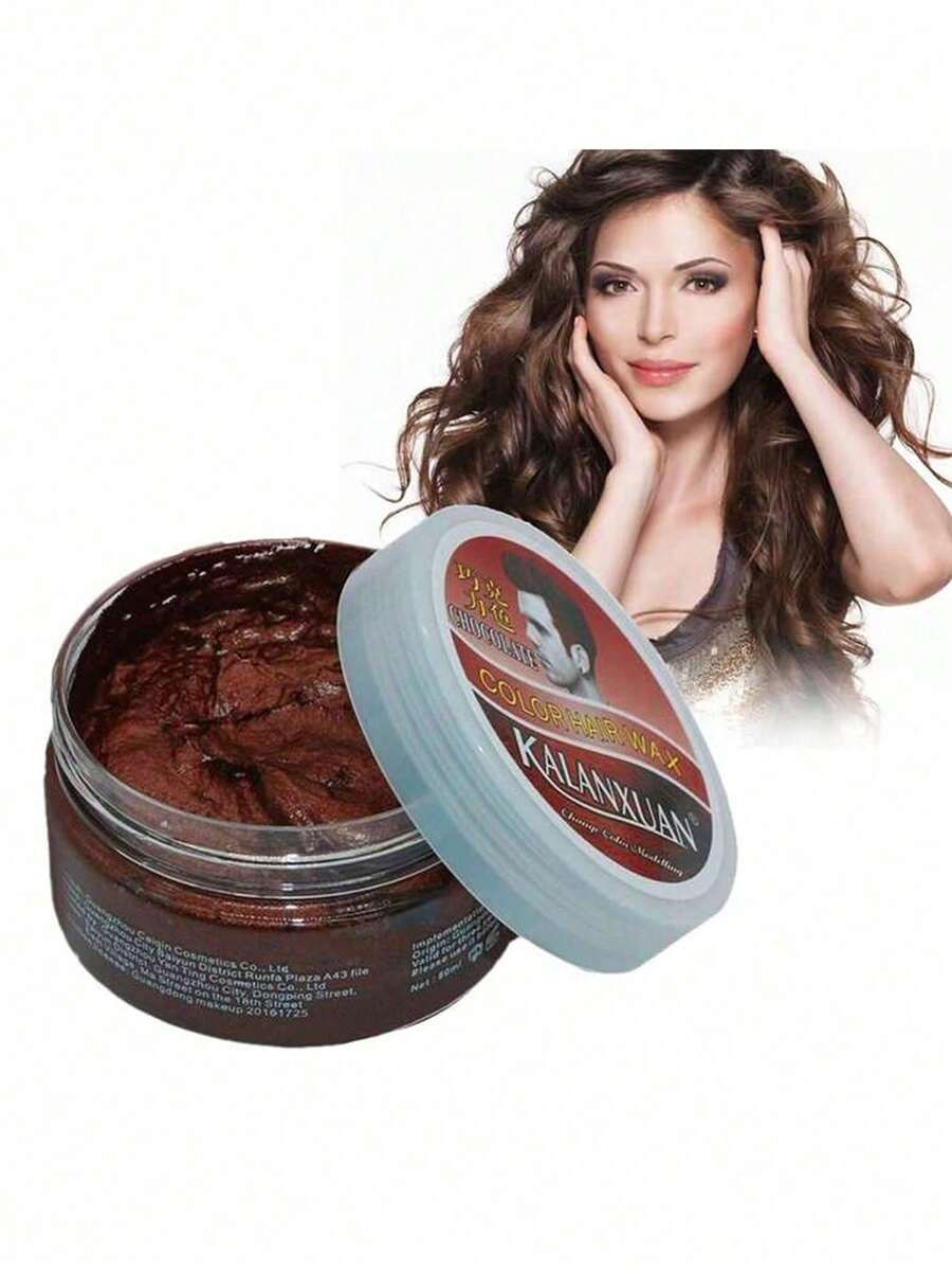 Cera Para Peinar Cabello Hair Wax Moda de Colores - Marrón - Ver 1