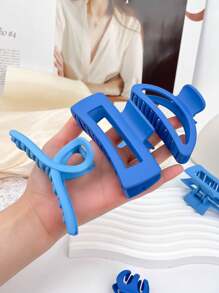 Kẹp tóc Klein Blue Premium Feeling, Kẹp đĩa, Kẹp chữ thập, Kẹp vuông, Kẹp đuôi ngựa cao, Kẹp cào, Kẹp tóc mờ thiết kế nơ 8 chiếc, Thích hợp để đeo hàng ngày, Rửa mặt, Tắm, Trang điểm, Có thể kết hợp với quần áo và các phụ kiện khác, Là phụ kiện tóc - Màu xanh lam - Xem 3