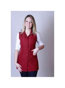 Jaleco Feminino Regata Sem Manga em tecido Oxford