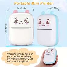 A8c Mini Impresora De Bolsillo, Impresora Térmica De Bolsillo Inteligente Sin Tinta, Impresora De Etiquetas Portátil, Adecuada Para Diario / Álbum De Recortes Diy / Viajes / Nota / Lista De Control / Etiqueta / Memo, Impresora De Recibos Para Niños Compatible Con Ios Y Android - Polvo para mini impresora A8C - Ver 2