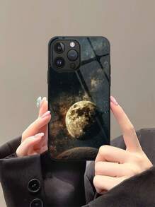 1 Ốp lưng điện thoại bằng kính phản chiếu Moon Series tương thích với Apple IPhone 16/16 Pro/16 Plus/16 Pro Max và điện thoại thông minh A54/A55/A53/S24/S24 FE/S24 Plus/S24 Ultra - Nhiều màu - Xem 2