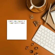 1 PC Funny Notepads With Sayings Sticky Notes, Cute Office Supplies To Do List Work Assorted Notepad For Workers, 3 X 3 Inch, 50 Sheets/Pad - Multicolor - View 3