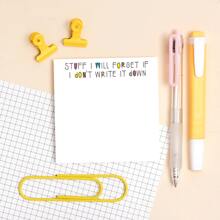 1 PC Funny Notepads With Sayings Sticky Notes, Cute Office Supplies To Do List Work Assorted Notepad For Workers, 3 X 3 Inch, 50 Sheets/Pad - Multicolor - View 1