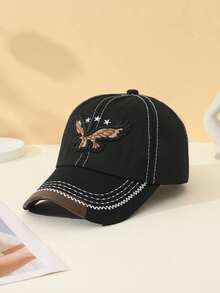 1pc Men's Adjustable Multicolor Baseball Cap With Eagle Embroidery Design, Suitable For Outdoor Activities - Multicolor - View 8