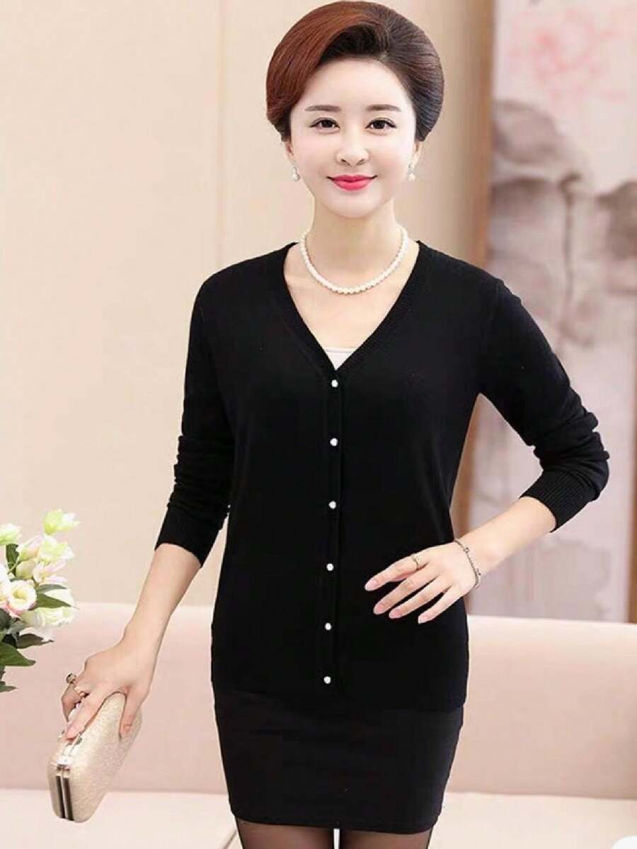 Women Sweaters - 黑色 - 查看 1